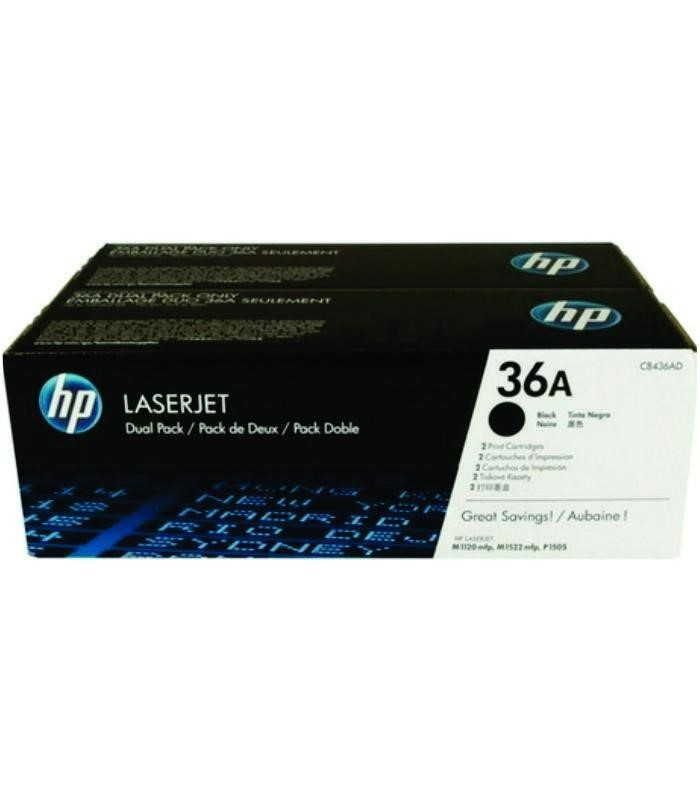 HP - LaserJet P1505 Black Cartridge Dual Pack [CB436AD]